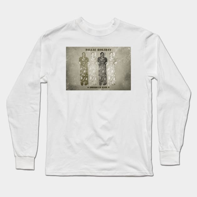 Billie Holiday Long Sleeve T-Shirt by PLAYDIGITAL2020